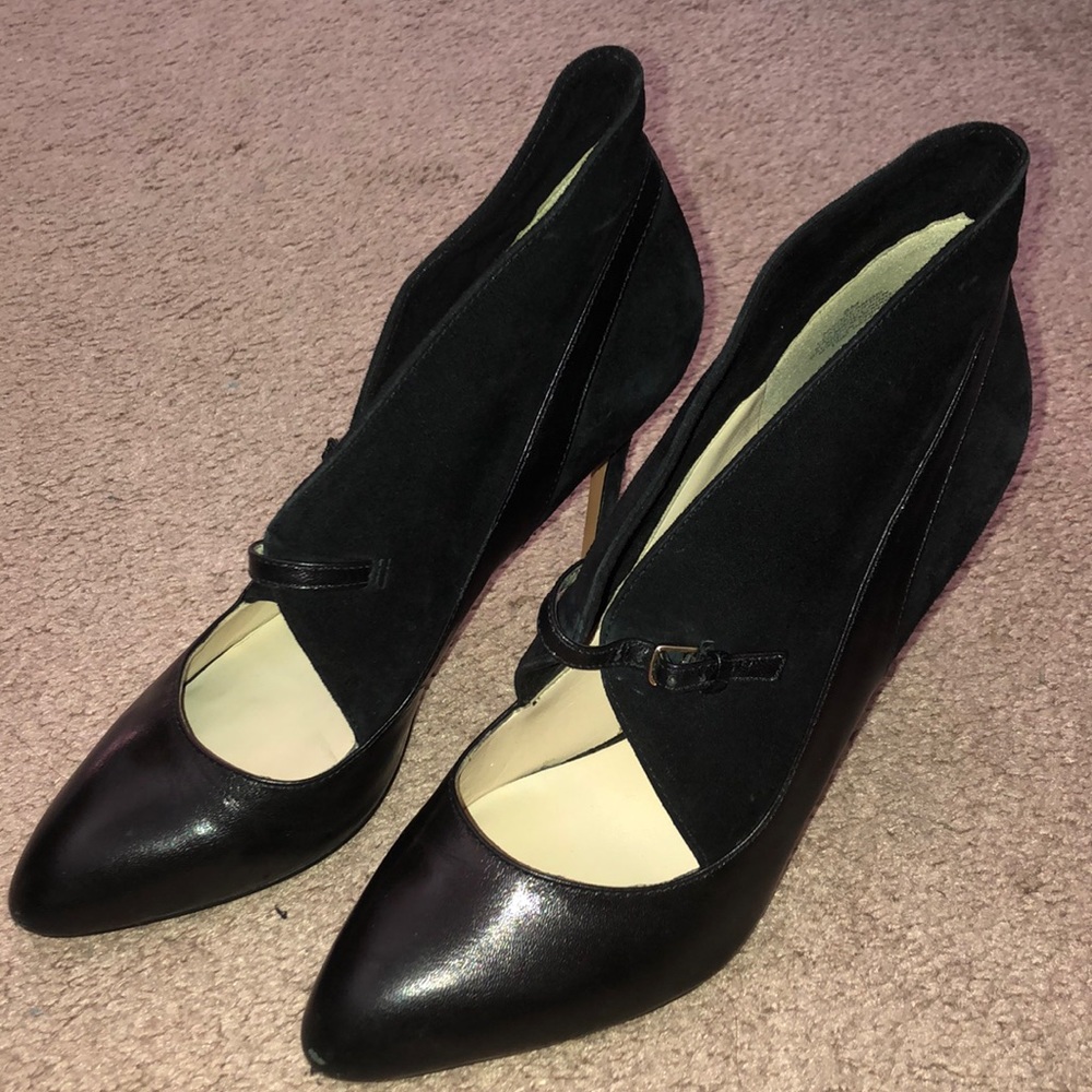 Nine West Black Bootie Pumps, Size 8